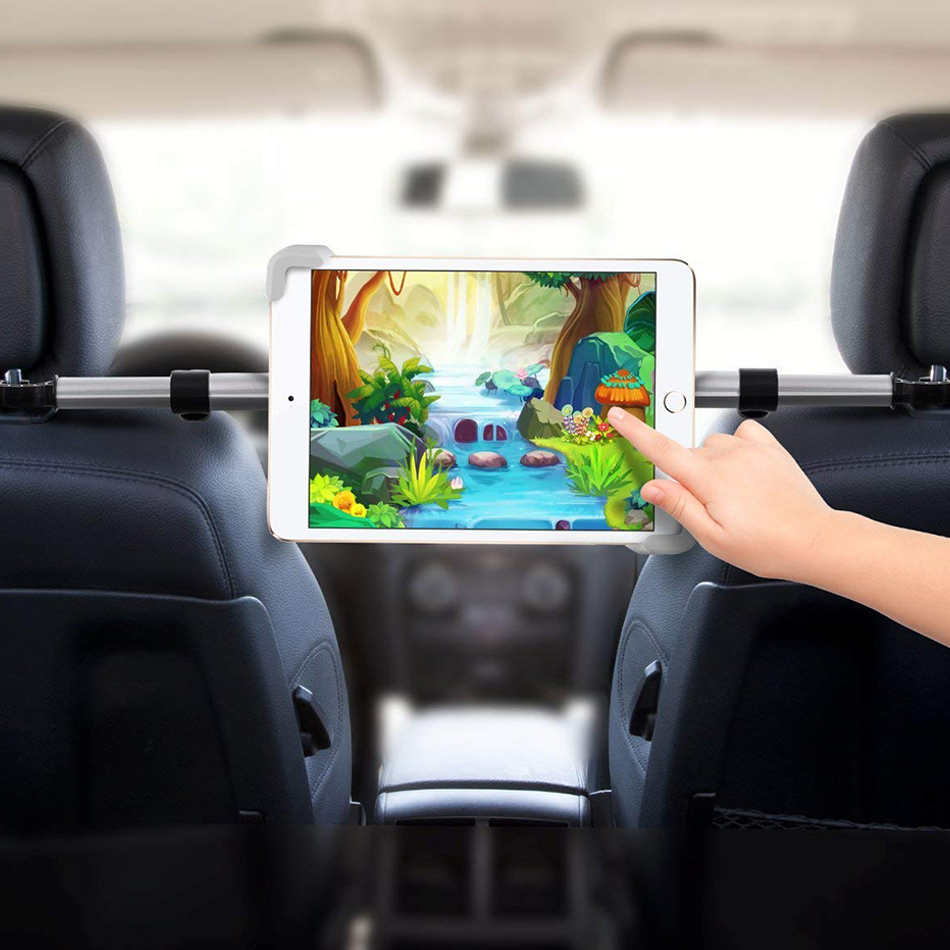 Huawei Tab and All 7-12.9 Tablets Samsung Tab Car Headrest Mount Clamp for iPad 2019 2018 2017 iPad Pro 12.9 12.5 10.5 9.7 Pad Air woleyi Car Headrest Tablet Holder for iPad 