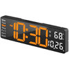 Large (16-inch) Display Digital LED Wall Clock / 12/24 Hr / Day / Temperature