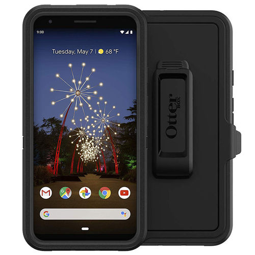 OtterBox Defender Shockproof Case & Belt Clip for Google Pixel 3a XL - Black