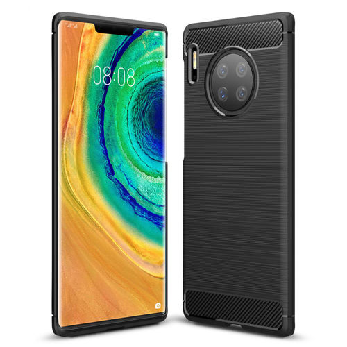 Flexi Slim Carbon Fibre Case for Huawei Mate 30 Pro - Brushed Black