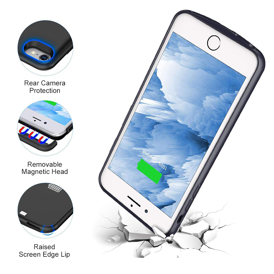 5500mah battery charger case for apple