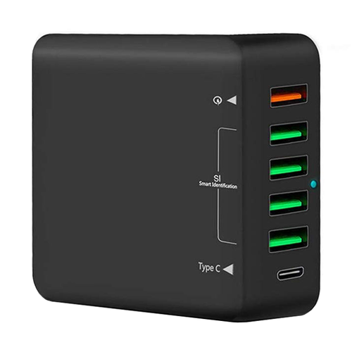 60W (6-Port) USB-PD (Type-C) Desktop Charging Station (Quick Charge 3.0)