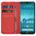 Leather Wallet Case & Card Holder Pouch for Nokia 7.2 / 6.2 - Red