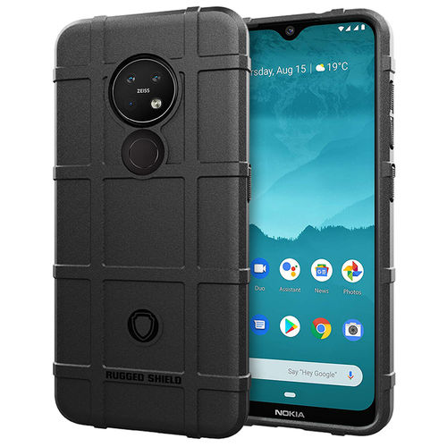 Anti-Shock Grid Texture Shockproof Case for Nokia 7.2 / 6.2 - Black