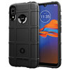 Anti-Shock Grid Texture Shockproof Case for Motorola Moto E6 Plus - Black