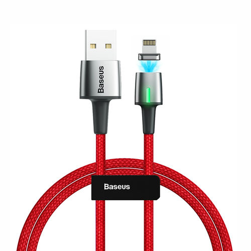 Baseus (2.4A) Detachable Magnetic Lightning Charging Cable (1m) for iPhone / iPad - Red