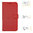 Leather Wallet Case & Card Holder Pouch for Motorola Moto E6 Plus - Red