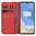 Leather Wallet Case & Card Holder Pouch for OnePlus 7T - Red