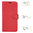 Leather Wallet Case & Card Holder Pouch for OnePlus 7T - Red