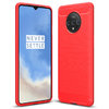 Flexi Slim Carbon Fibre Case for OnePlus 7T - Brushed Red