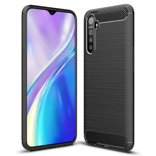 Flexi Slim Carbon Fibre Case for realme XT - Brushed Black