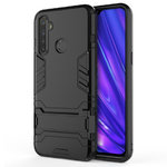 Slim Armour Tough Shockproof Case & Stand for realme 5 Pro - Black