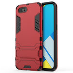 Slim Armour Tough Shockproof Case & Stand for realme C2 - Red