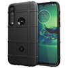 Anti-Shock Grid Texture Shockproof Case for Motorola Moto G8 Plus - Black