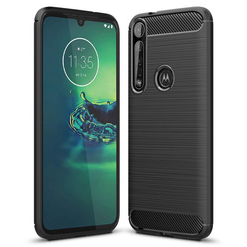 Flexi Slim Carbon Fibre Case for Motorola Moto G8 Plus - Brushed Black