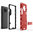 Slim Armour Tough Shockproof Case & Stand for OnePlus 7T - Red