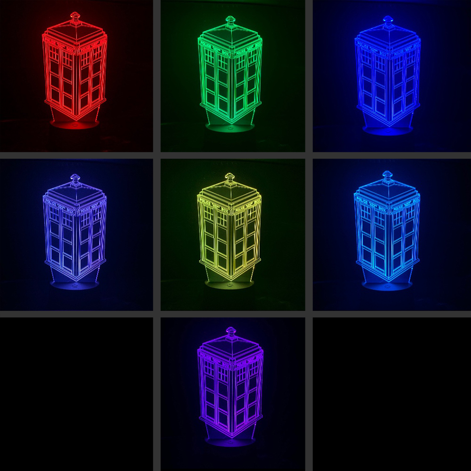 3D Doctor Who Tardis LED Desk Lamp Night Light