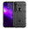 Anti-Shock Grid Texture Shockproof Case for Motorola One Macro - Black