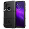 Anti-Shock Grid Texture Shockproof Case for Motorola One Macro - Black