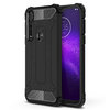 Military Defender Tough Shockproof Case for Motorola One Macro - Black