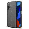 Flexi Slim Litchi Texture Case for Huawei Nova 5T - Black Stitch