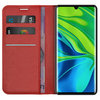 Leather Wallet Case & Card Holder Pouch for Xiaomi Mi Note 10 Pro - Red