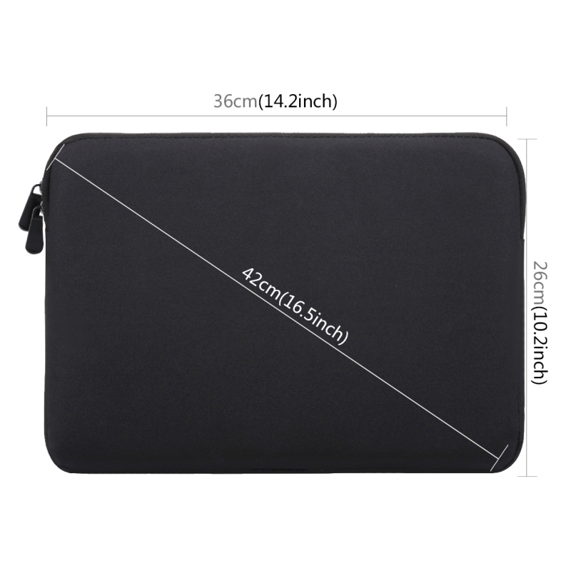 16 inch Zipper Sleeve Carry Case for MacBook Pro Laptop Black