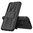 Dual Layer Rugged Tough Case & Stand for Motorola Moto G8 Plus - Black