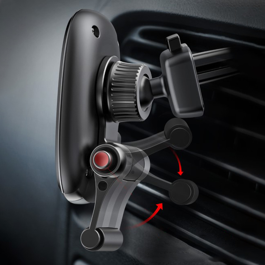 Baseus Adjustable Car Air Vent Mount Phone Holder Black
