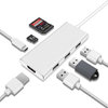 (60W) USB-PD Type-C Hub / USB 3.0 / MicroSD Card / 4K HDMI for MacBook / Laptop