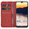 Leather Wallet Case & Card Holder Pouch for Nokia 2.3 - Red