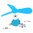 (2-Pack) Portable USB Mini Fan Attachment for Phone / Tablet / Laptop - Blue