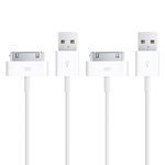 (2-Pack) 30-Pin to USB Charging Cable (1m) for Apple iPhone / iPad - White