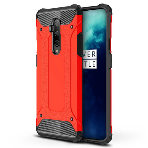 Military Defender Tough Shockproof Case for OnePlus 7T Pro - Red