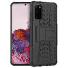 Dual Layer Rugged Tough Case & Stand for Samsung Galaxy S20 - Black