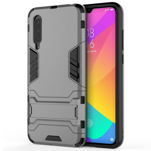 Slim Armour Tough Shockproof Case & Stand for Xiaomi Mi 9 Lite - Grey