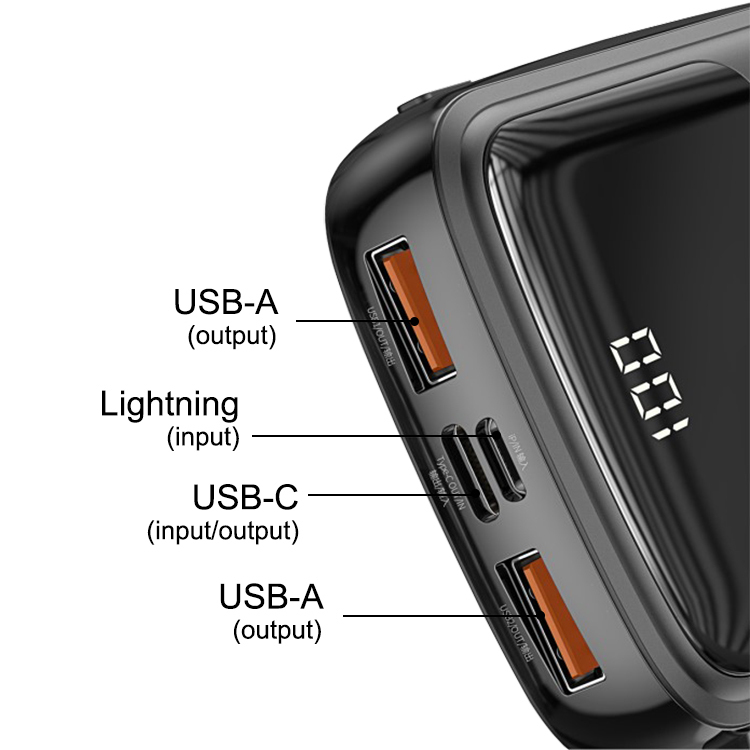 Baseus Qpow 10000mAh Power Bank / (15W) USB Charger / Type-C Cable