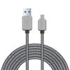 Extra Long Anti-tangle (Nylon Mesh) Type-C to USB 3.0 Data Charging Cable (3m) - Grey