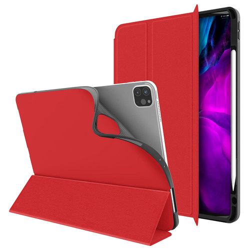 Trifold Sleep/Wake Smart Case for Apple iPad Pro 12.9-inch (4th Gen) - Red
