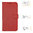 Leather Wallet Case & Card Holder Pouch for OnePlus 6T - Red