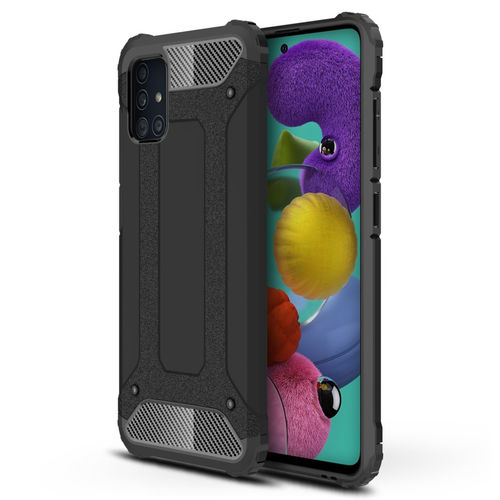 Military Defender Tough Shockproof Case for Samsung Galaxy A51 - Black