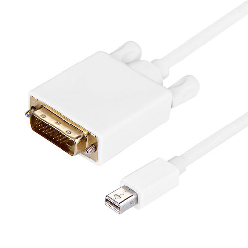 Long Mini DisplayPort to DVI (Male) Adapter Cable (1.8m) - White