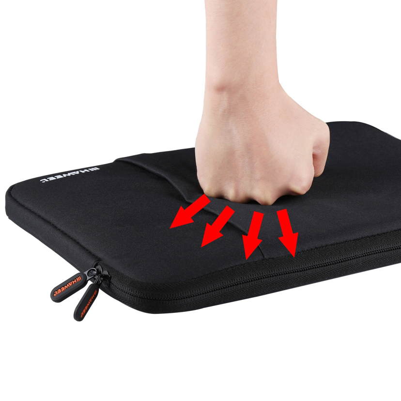 Haweel (12 to 13.5-inch) Zipper Sleeve Carry Case for iPad Pro / MacBook Pro / Laptop - Black