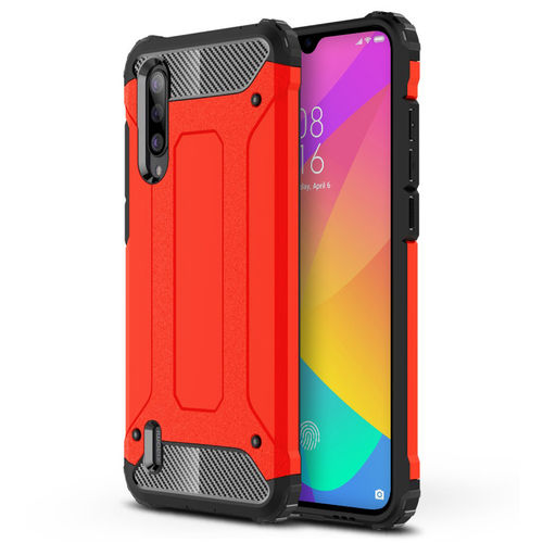 Military Defender Tough Shockproof Case for Xiaomi Mi 9 Lite - Red