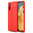 Flexi Slim Litchi Texture Case for Oppo A91 - Red Stitch