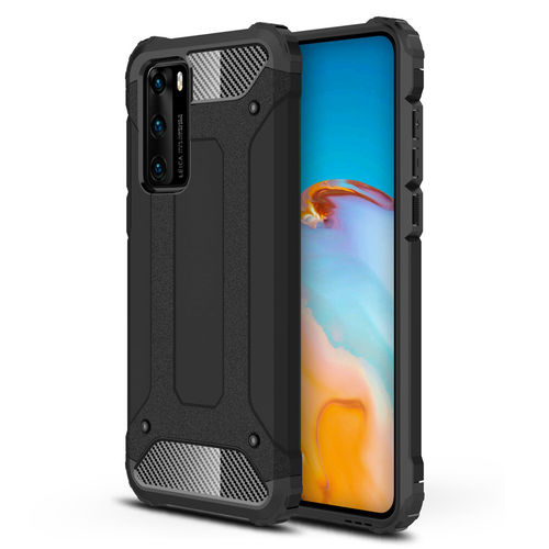 Military Defender Heavy Duty Shockproof Case for Huawei P40 - Black