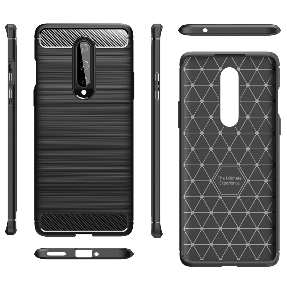 Flexi Slim Carbon Fibre Case for OnePlus 8 (Black)