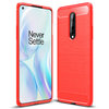 Flexi Slim Carbon Fibre Case for OnePlus 8 - Brushed Red