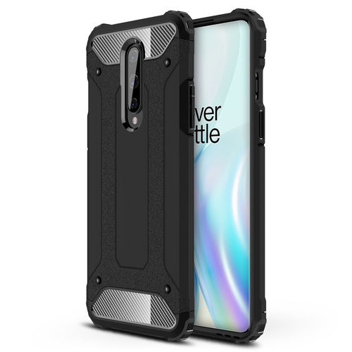 Military Defender Tough Shockproof Case for OnePlus 8 - Black