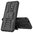 Dual Layer Rugged Tough Shockproof Case & Stand for Nokia 2.3 - Black